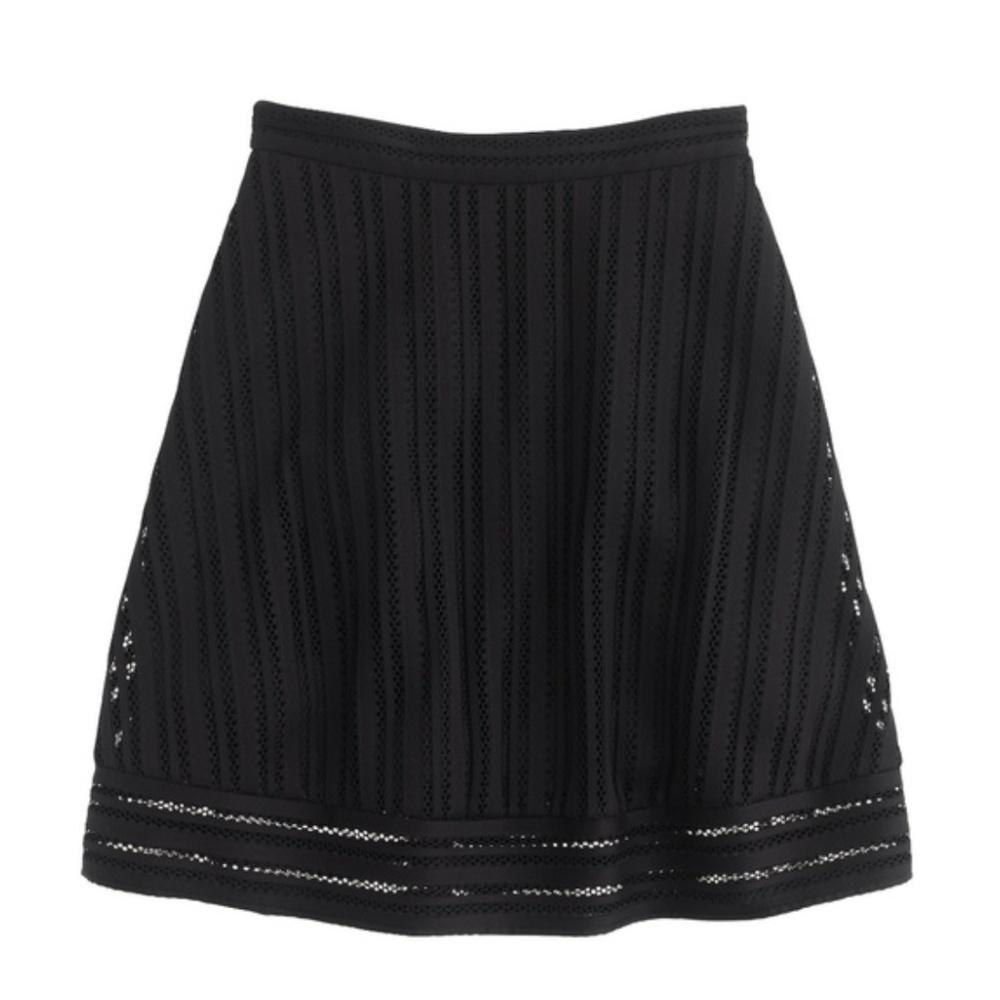 J.CREW striped eyelet lace skirt high waist